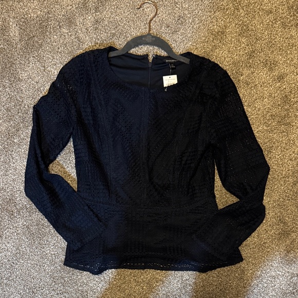 Banana Republic Tops - Banana Republic Navy Lace Blouse